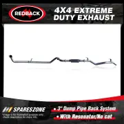 Redback 3" 409 SS Exhaust & Resonator No cat for Toyota Landcruiser 79 1HD-FTE