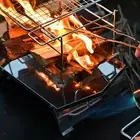 Portable Barbecue Charcoal Grill Fire Pit Cooking Oven Wood Burner Camping