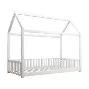Luna Bed Frame Kids Wooden Single Timber House Frame Mattress Base Platform