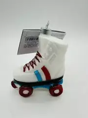 New Rollerskate Glass Christmas Tree Ornament White Wondershop NWT