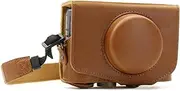 [MegaGear] MG1175 Canon PowerShot SX740 HS, SX730 HS Ever Ready Leather Camera Case with Strap - Light Brown