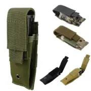 Tactical Single Pistol Magazine Pouch Knife Flashlight Sheath Molle Tools Pouch