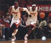 Dwyane Wade & LeBron James 2010-11 Action Sports Photo