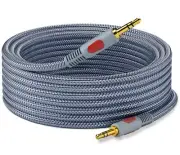 Cable de audio auxiliar de 3.5 mm de 30 pies Cable de auriculares macho a macho