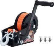 OPENROAD 3500LB Boat Trailer Winch - Heavy Duty Hand Winch with 32 FT Orange Str