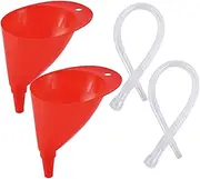 SOESFOUFU 2 Sets with Tube Plastic Funnel with Oil Funnels Gas Funnels Long Funnel