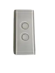Clipsal 4062ATCPW GRID PLATE & COVER 2-Gangs Arch Touch Seris saturn