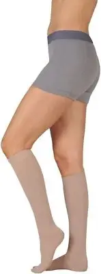 Juzo Dynamic 3511 Knee High, 5cm Dot Band, Closed Toe Size: V (Beige) 20-30mmHg