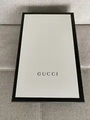 AUTHENTIC GUCCI EMPTY SQUARE STORAGE GIFT BOX WITH RIBBON & ENVELOPE