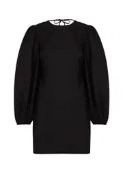 Ganni Cotton-poplin Mini Dress - Black - 16 16
