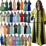 Abaya Maxi Dress Women Muslim Kaftan Islamic Jalabiya Robe Dubai Caftan Ramadan
