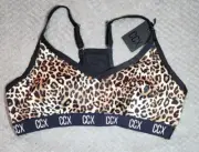 City Chic X Soft Cup Bra Leopard Print Plus Size M/18 Brand New With Tags