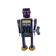 Mr & Mrs Tin 17cm Power Bot Mechanical Robot Vintage Collectible Home Display