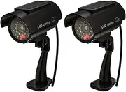 Madlife Garage Kamara Dummy Camera Solar Camera Dummy Outdoor Camera for Outdoor Security Camera with Flashing LED Black for Indoor and Outdoor Use