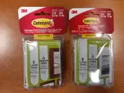 2 Packs: 3M Command Picture Hanging Strips, 1" x 2", White, Pack of 24 ea. E3C