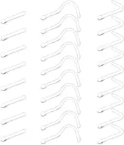 [MODRSA] 18g 20g Small Clear Nose Rings Studs Retainer for Work Surgery Flexible L Shaped Nose Screw Round Flat Top Bone Skin Color Plastic Nostril Piercing Retainer with Jewelry