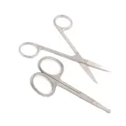 Iris Scissors 4.5" Straight + Safety Nose Mustache Scissors 3.5" Straight