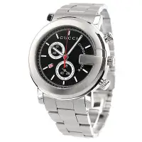 在飛比找Yahoo!奇摩拍賣優惠-GUCCI YA101309 古馳 手錶 44mm 黑色面盤