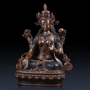 百納源 白度母佛像救度佛母密宗長壽三尊宗佛像擺件藏傳尼泊爾