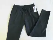 ~NWT Old Navy StretchTech Go-Dry Shade Tapered Pull-On Pants XS-S 29-30 Black~