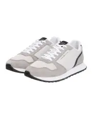 [Tommy Hilfiger] Suede Logo Trainers Shoes in Grey Whisper
