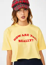 [By Samii Ryan] How Are You Crop Tee