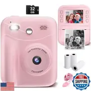 MINIBEAR Instant Print Camera for Kids Camera for Girls 48MP Kids Digital Cam