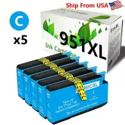 (5PK,Cyan) Ink Cartridge 951 XL for OfficeJet Pro 251DW Printer
