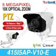 5MP Starlight 10x Optical Zoom 4.7-47mm lens PTZ IR PoE IP66 IP Security Camera