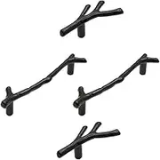 Cabilock 4pcs Tree Branch Handle Branch Cabinet Handles Kitchen Cabinet Door Knobs Vintage Door Knobs Tree Branch Drawer Pull Retro Dresser Country Accessories Zinc Alloy Simple