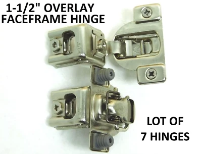 7-pc CABINET FACE-FRAME COMPACT HINGE 1-1/2" OVERLAY SEE PHOTOS! FREE SHIP! BF
