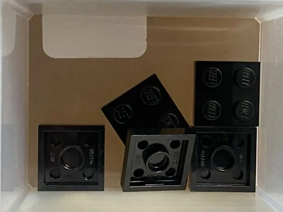 LEGO Parts - Black Plate 2 x 2 - No 3022 - QTY 5