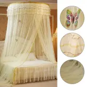 Breathable Round Canopy Lace Princess Mosquito Net Bed Curtain Netting AC