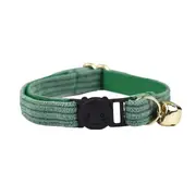 ANYWAGS Cat Collar Hunter Green Large with Safety Buckle, Bell, and Durable Strap Stylish and Comfortable Pet Accessory