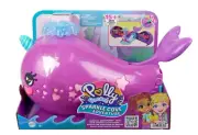 Polly Pocket Sparkle Cove Adventure Narwhal Adventurer Boat Playset Purple Whale