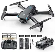 Holy Stone HS290 Foldable Drone with 1080P HD FPV Camera for Adults and Kids, RC Quadcopter with Optical Flow, Voice & Gesture Control, APP Control,Tap Fly, 3 Speed Modes,2 Modular Batteries,Toys Gifts for Boys and Girls
