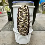 20/24oz Short Stretchable Paracord Tumbler Handle Brown Tan Handle Only