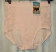 NWT SZ 9 BALI PINK ROSE BREATHABLE COTTON MODAL LACE HIGH WAIST BRIEF