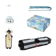Cat Toys Set Interactive Teaser Scratching Board Tunnel 5 styles