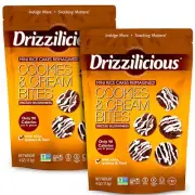 Drizzlicious Cookies and Cream Mini Rice Cakes 4 Ounce Pack of 2 Snacks