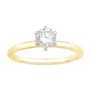 1/2ct Laboratory Grown Diamond Solitaire Ring in 18kt Yellow Gold