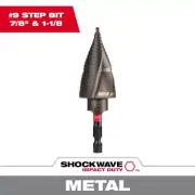 Milwaukee Titanium Step Drill Bit 7/8"-1-1/8" Impact-Rated Power Tool Accessory