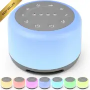 White Noise Machine for Baby & Adult, Portable Sound Machine with Night Light