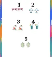 Starlit Shimmer Lil Diva Post Earrings Lot Of 5 Spring/Summer Splash