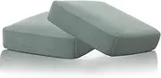 Smarcute High Stretch Individual Seat Cushion Covers Sofa Slipcovers Couch Cushion Covers Sofa Covers Featuring Jacquard Textured Twill Fabric (2 Packs, Sage)