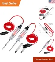 Durable Automotive Circuit Tester with Extended Leads and Strong Alligator Clip