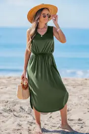 Cupshe On The Go Green Midi Dress - Green,S