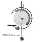 HG (Black White)Modern Simple Wall Clock Iron Art Silent Movement Decorative