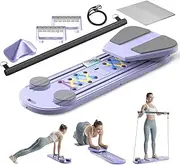 2025 New Upgrade Pilates Board, 6-in-1 Multifunctional Portable Exercise Equipment for Home with Timer, Foldable Pilates Reformer Board, Defined Abs and Leaner Physique for Men and Women