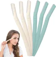 Eyebrow Razor, 6pcs Eco Friendly Face Razors for Women, Biodegradable Dermapl...